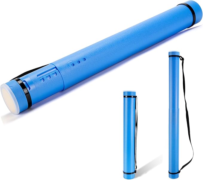 DEWEL Document Tube, Plastic Expanding Poster/Art/Document Storage Tube 24.5 to by DEWEL