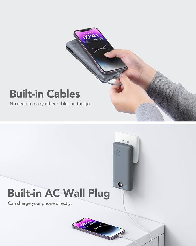 Portable Charger Power Bank 20000mAh, VRURC 22.5W Fast Charging Power Bank - Image 8