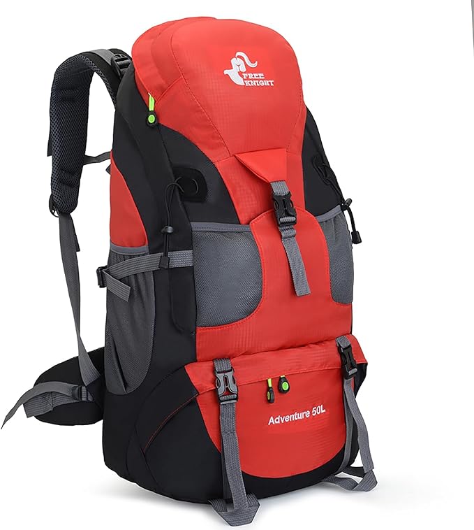 Bseash 50L Hiking Backpack, Water Resistant Lightweight Outdoor Sport Daypack by Bseash