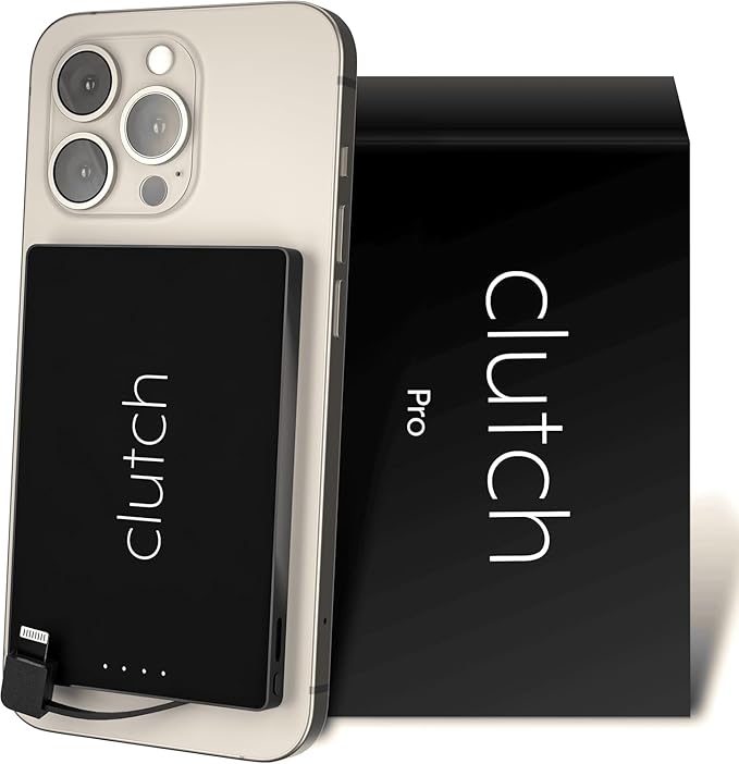 Clutch Pro – World's Thinnest iPhone Charger – Portable Power Bank 5000mAh – by ClutchCharger