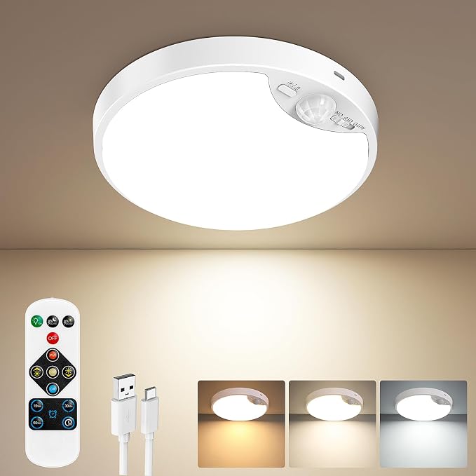 10000mAh Rechargeable Motion Sensor Ceiling Light by TheBairthTheBest