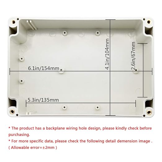 LeMotech ABS Plastic Junction Box Dustproof Waterproof IP65 Electrical - Image 5