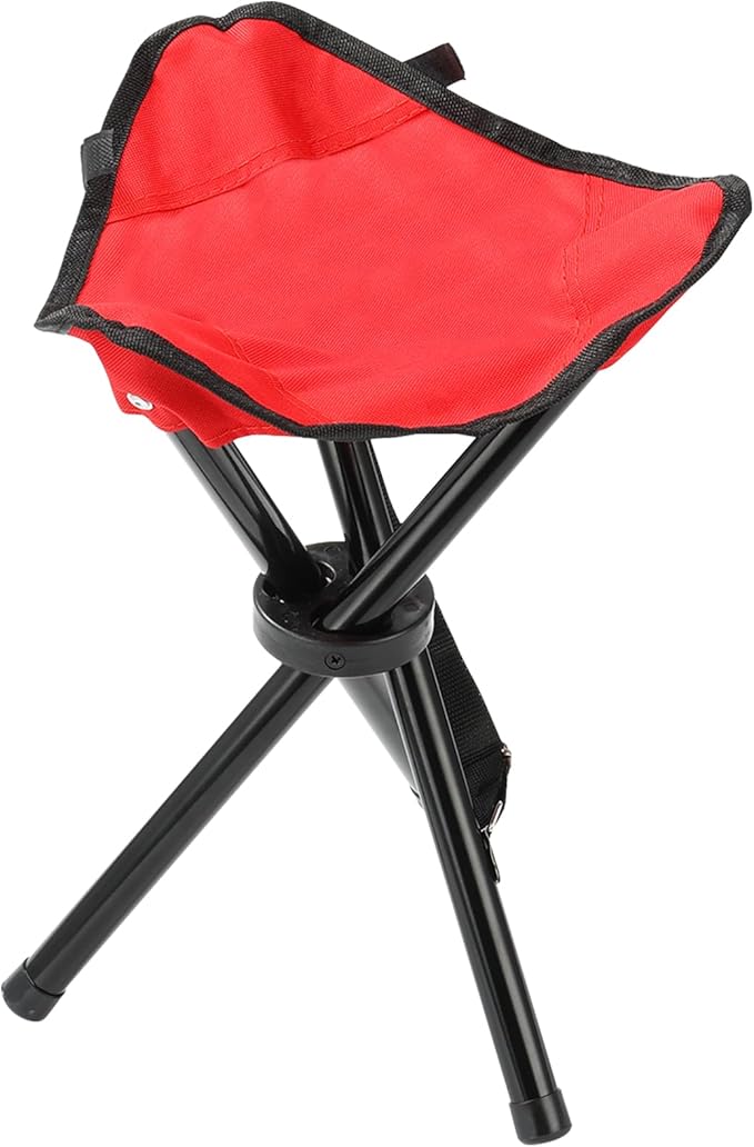 Travel Folding Camping Stool, 17.7 Inch Outdoor Tripod Seat Portable Fishing by KKONHII