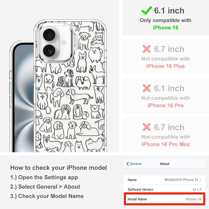 MOSNOVO Case for iPhone 16 - Image 2