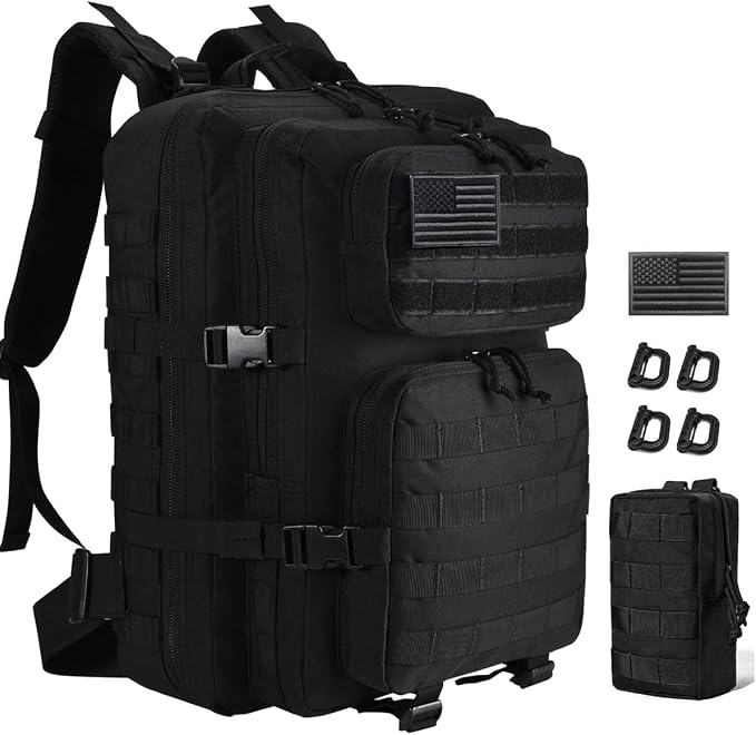 45L Tactical Backpack for Men Women, Military Assault Pack by R.SASR