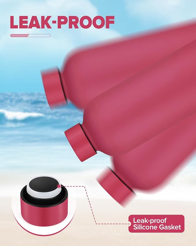 Insulated Water Bottle with Lid, 25 oz Reusable Leak-Proof Metal Stainless - Image 3