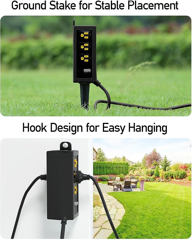 Outdoor Power Strip Weatherproof, ZZJ IP69 Grade Waterproof Surge Protector - Image 6