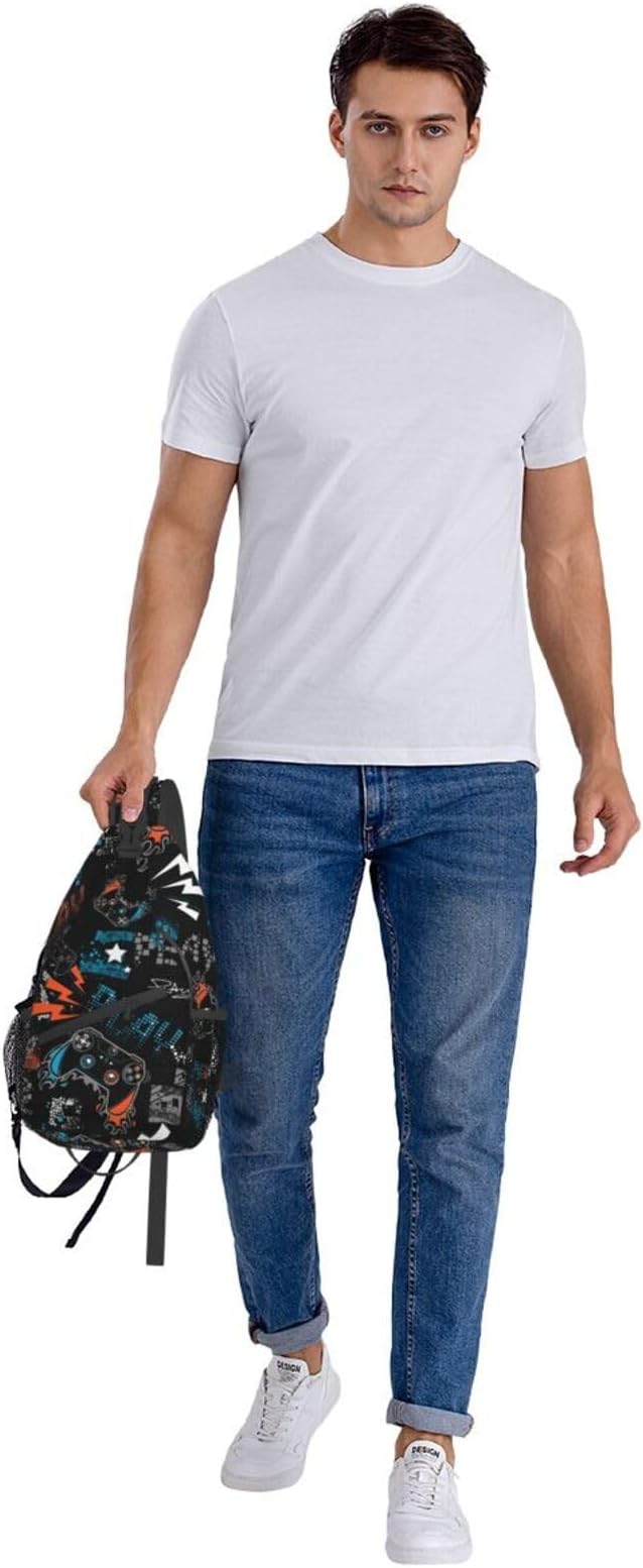 Sling Backpack For Men Hiking Daypack Crossbody Shoulder Bag Travel Chest Pack - Image 8