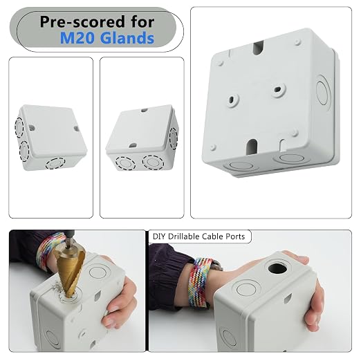 SuperInk Outdoor Junction Box IP66 Waterproof Electrical Enclosure 4.2 x 4.2 x - Image 5
