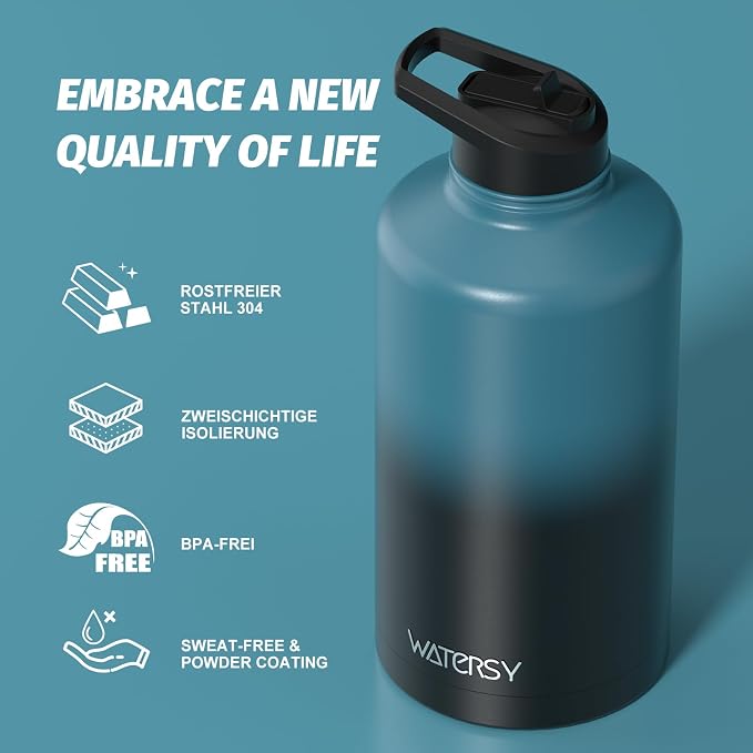 87oz Insulated Water Bottle, BPA Free&Leak Proof, 1.5 Gallon Stainless Steel - Image 8
