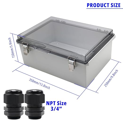 MAKERELE Outdoor Junction Box ABS Plastic Waterproof Universal Electrical - Image 2