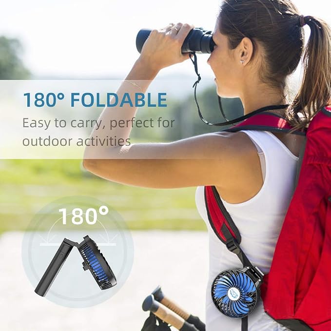 HandFan 10400mAh Powerful Handheld Fan, 40Hrs Long-Lasted Hand Fan Rechargeable - Image 6