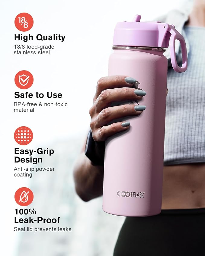 Coolflask Water Bottle 24 oz Insulated - Image 3