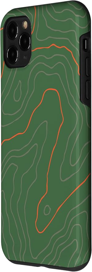 Backcountry Topo Guide Orange Lines Topographical Map Case - Image 2
