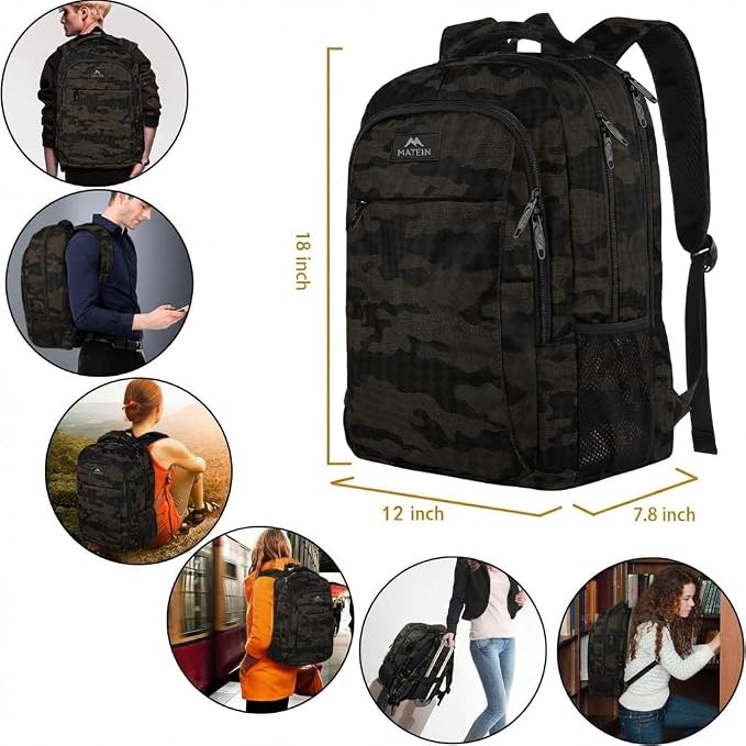 MATEIN 15.6 Inch Laptop Backpack, Sturdy Business Travel Laptop Bagpack - Image 6