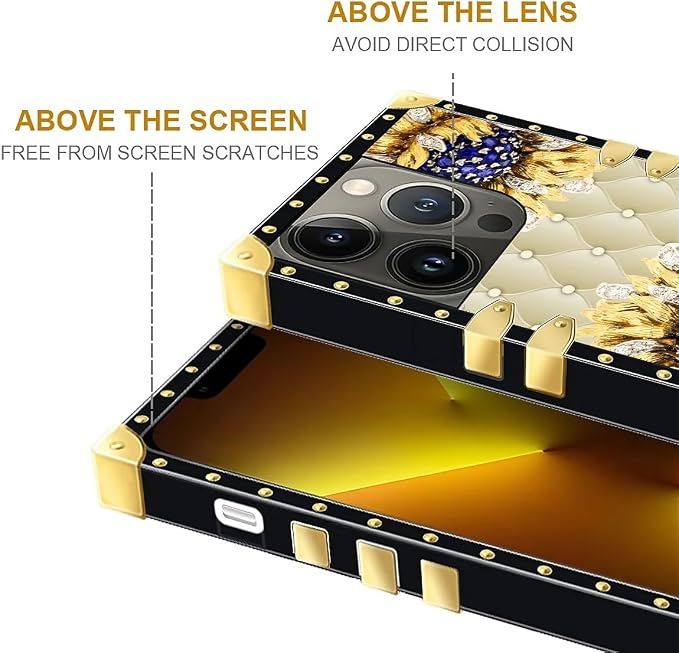 Compatible with iPhone 13 Pro Max Case, Sunflower Diamonds Leather Luxury - Image 6