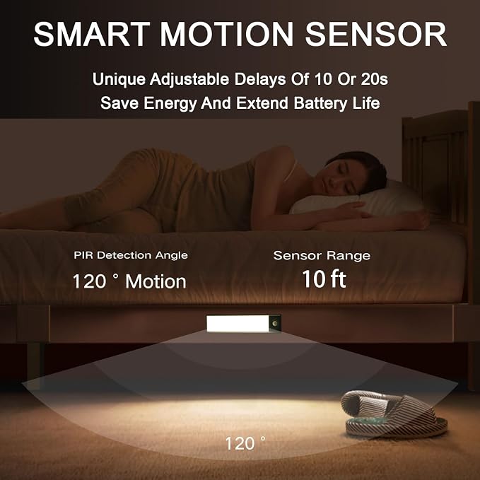 Under Cabinet Lighting, 2400mAh Motion Sensor Light Indoor, 160lm - Image 9