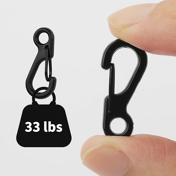 SWATOM Small Mini Carabiner Clip Tiny Spring Snap Hook Keychains Micro - Image 6