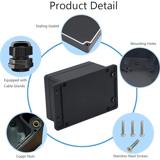 Junction Box IP65 Waterproof ABS Plastic Electrical Project Case Power Junction - Image 5
