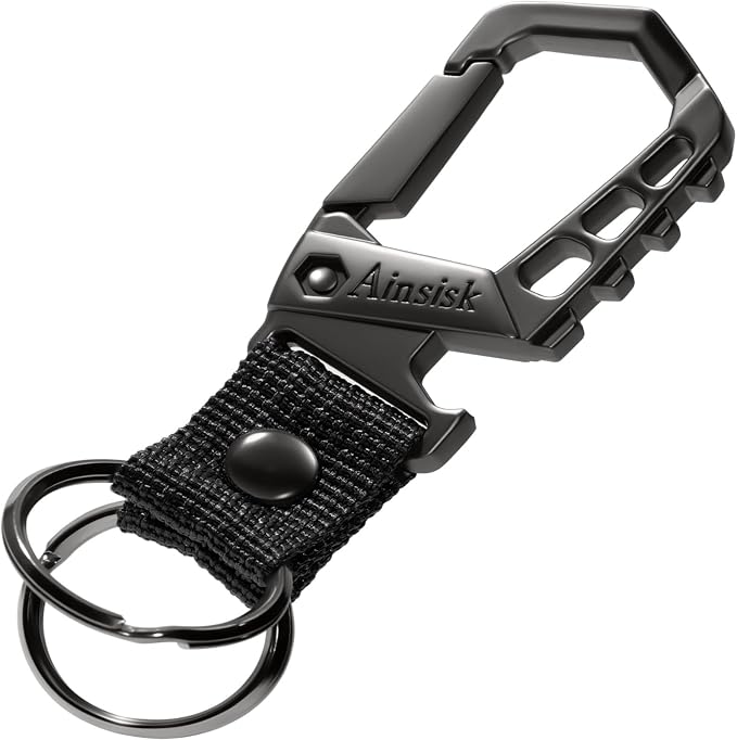Heavy duty key chain, bottle opener function car keychains, versatile metal by Unknown