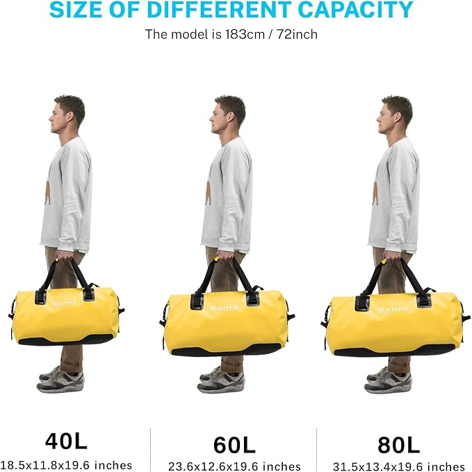 Gonex 40L 60L 80L Extra Large Waterproof Duffle Travel Dry Duffel Bag Heavy - Image 5