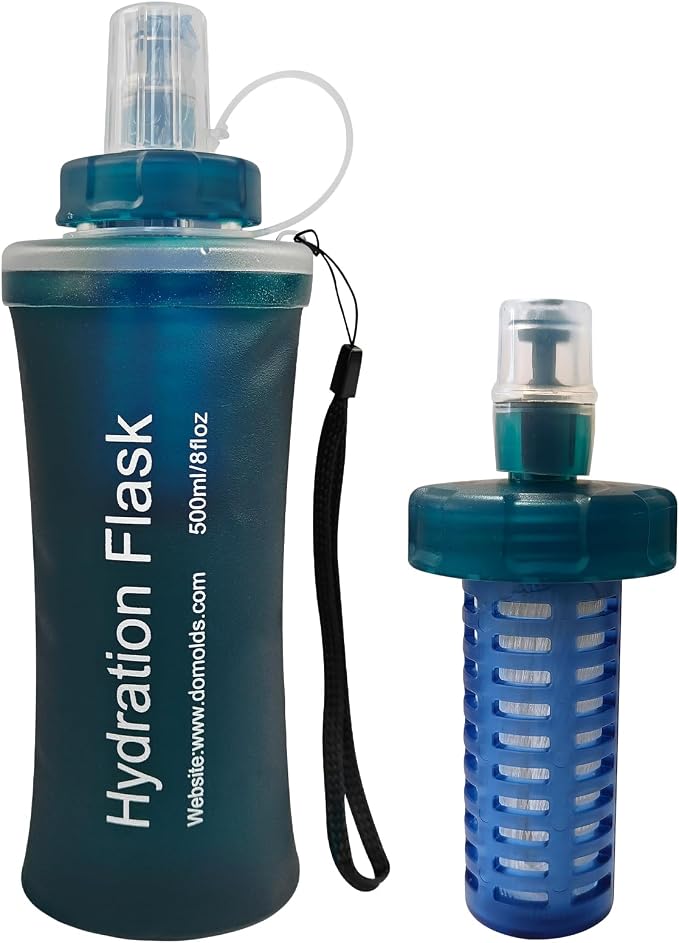 500ml Soft Flask Water Bottle, Collapsible Water Bottle by CXWLJL