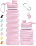 Nefeeko Collapsible Water Bottle, 26oz Silicone Foldable Water Bottles by Nefeeko