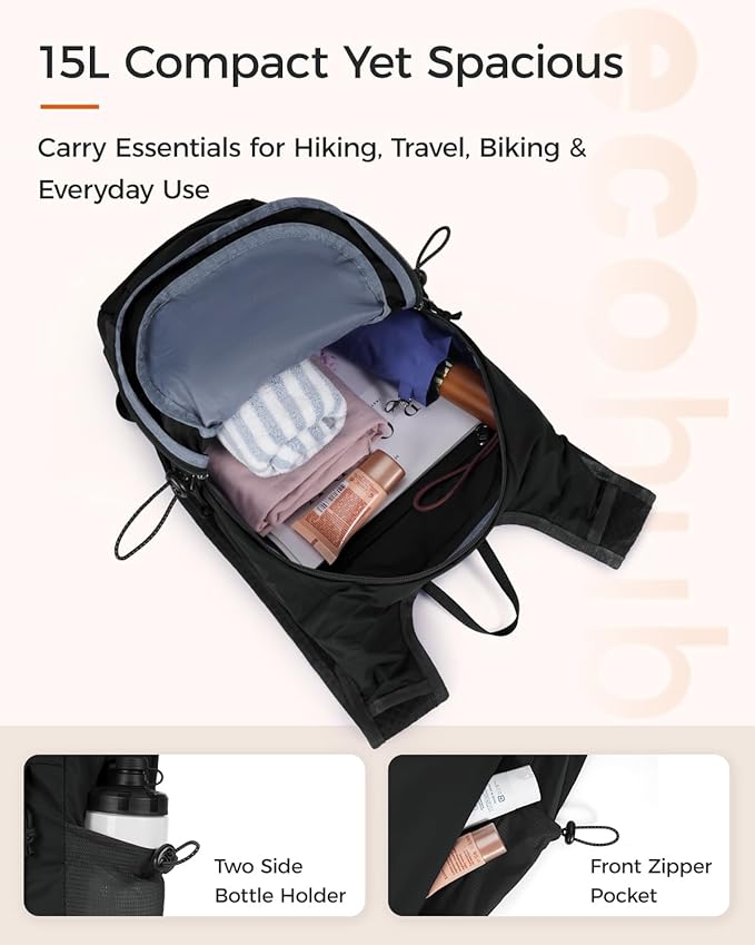 ECOHUB 15L Lightweight Packable Hiking Backpack - Image 4