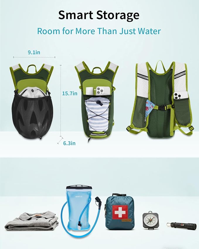 ECOHUB Hydration Backpack with 2L Water Bladder, Lightweight Running Hydration - Image 4