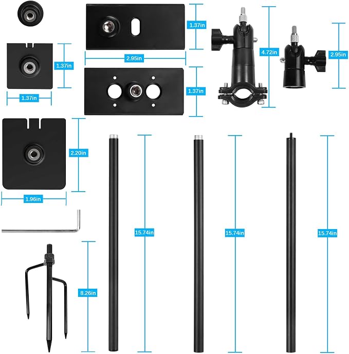 31.49 or 47.24 inch Ground Stake Mount Stand - Image 3