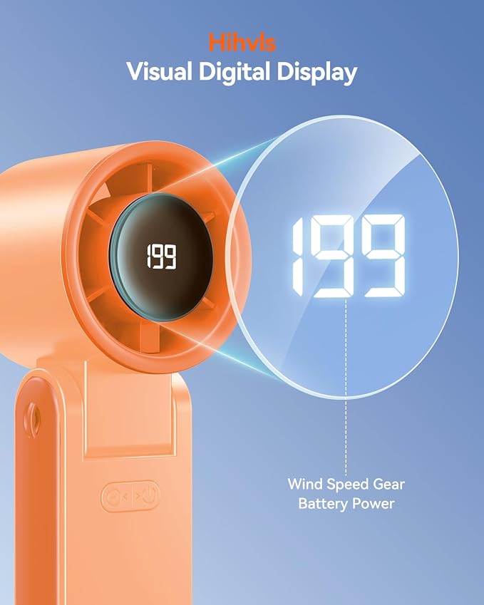 Portable Handheld Turbo Fan, 199 Gear Speed, 24 Hs Cooling Time, 5500mAh - Image 8