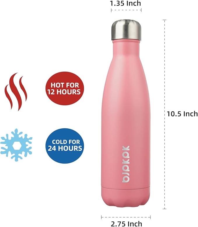 BJPKPK 17oz Insulated Stainless Steel Water Bottles, Sports Water Bottles Keep - Image 2