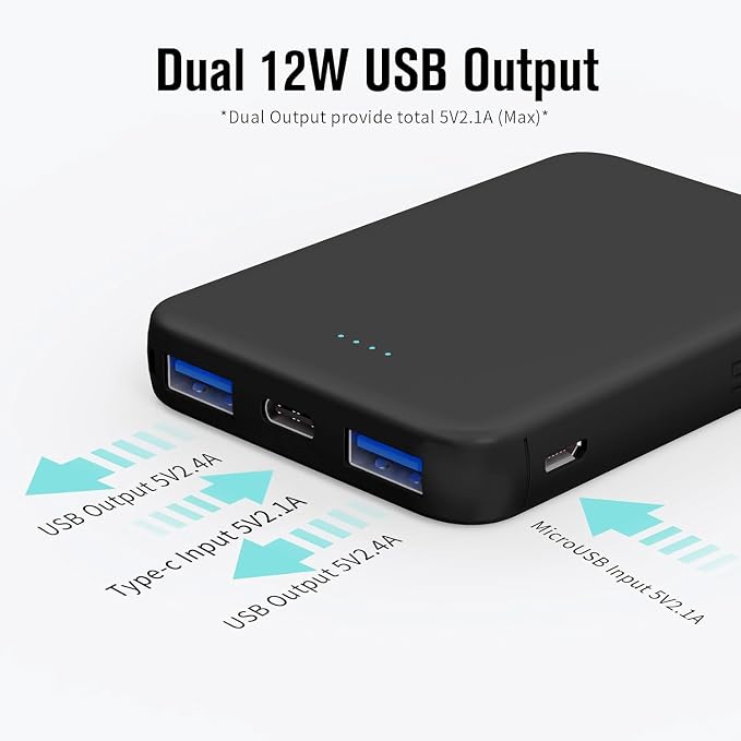 VANYUST S22 Portable Charger, Mini Colorful Power Bank, 5000mAh External - Image 3