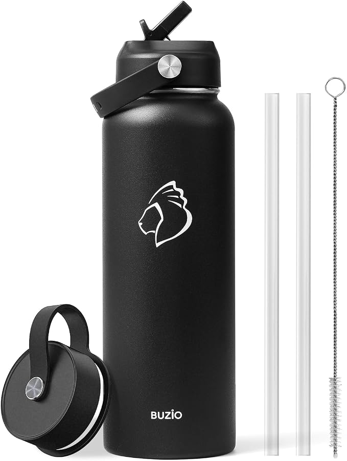 BUZIO 40oz Insulated Water Bottle, Triple Wall Vacuum Stainless Steel Water - Image 4