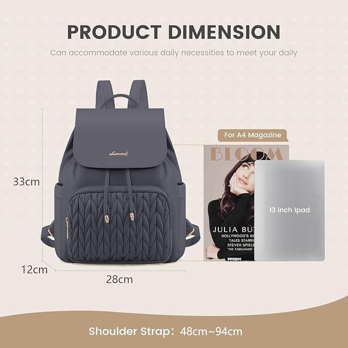 LOVEVOOK Backpack Purse for Women, Small Backpack for Women for Travel Work - Image 3