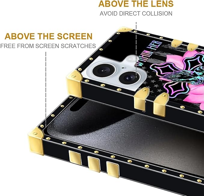 Compatible with iPhone 16 Case, Praying Cross Hands Luxury Golden Decoration - Image 5