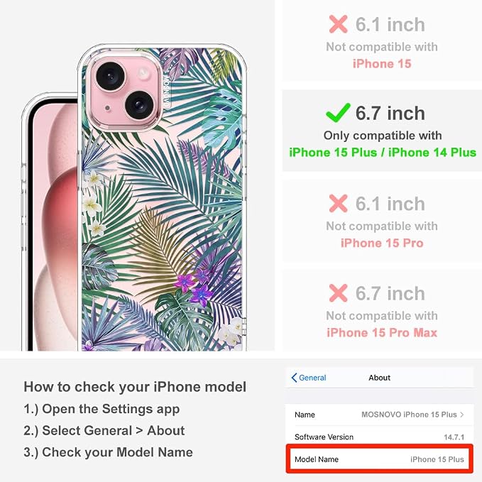 MOSNOVO Case for iPhone 15 Plus/iPhone 14 Plus - Image 2