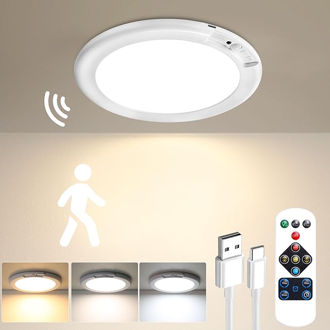 Gotopceed Rechargeable Motion Sensor Ceiling Light by Unknown