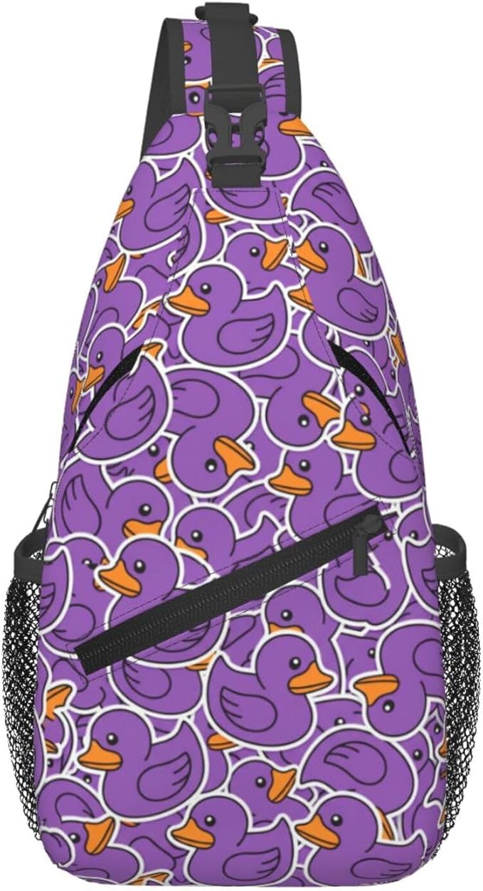 Cute Duck Sling Bag For Women Men Fashion Print Backpack Crossbody Shoulder Bag by Unknown