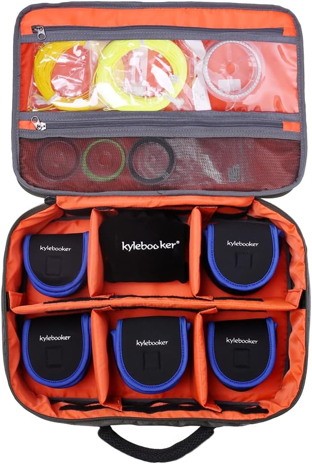Kylebooker Fly Fishing Reel and Gear Case, Portable Tackle Organizer Storage - Image 9