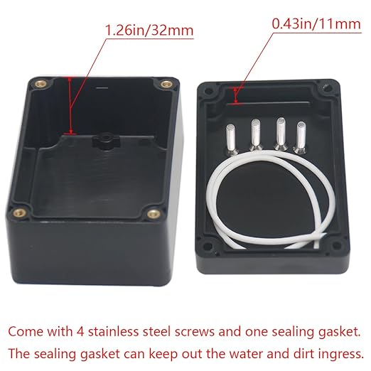 2 Packs Junction Box IP65 Waterproof ABS Plastic Electrical Project Case Power - Image 4