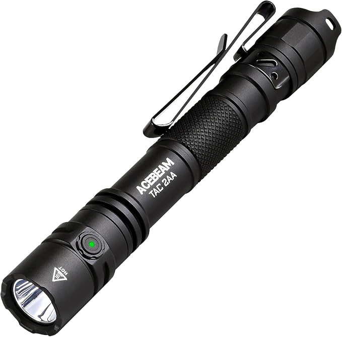ACEBEAM TAC 2AA EDC Tactical Dual Modes Flashlight Rechargeable, 1600 High by ACEBEAM