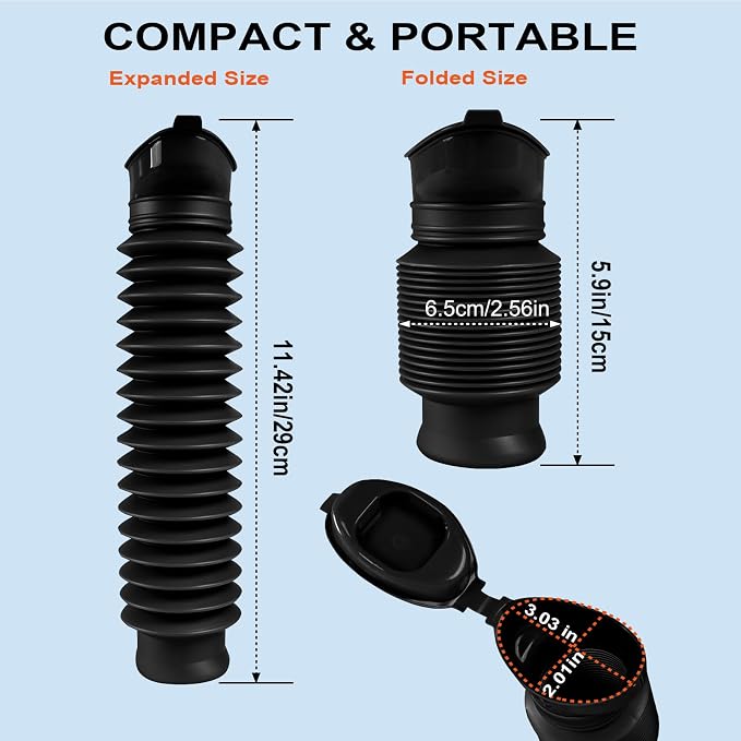 Pee Bottles for Men, Portable Urinal for Men, Collapsible Urine Bottle 750ML - Image 6