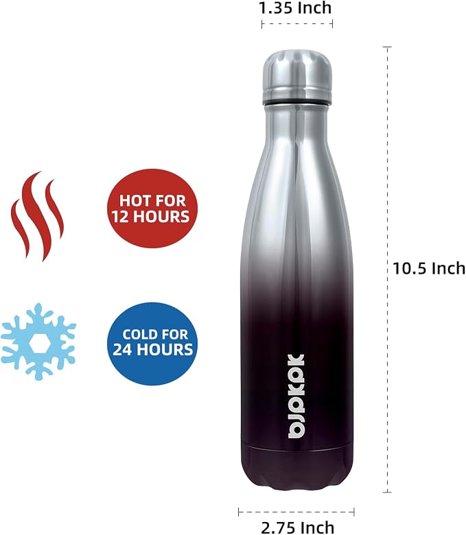 BJPKPK 17oz Insulated Stainless Steel Water Bottles, Sports Water Bottles Keep - Image 3