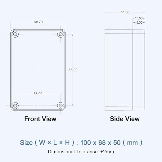 LeMotech Project Box ABS Plastic IP65 Waterproof Dustproof Electrical Junction - Image 8