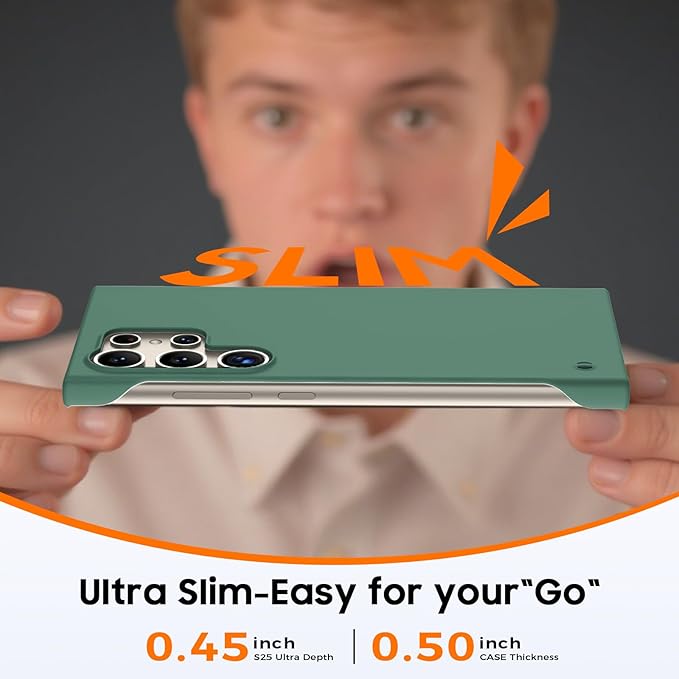GRECAZO Slim Borderless for Samsung Galaxy S24 Ultra Phone Case 6.8" Ultra-Thin - Image 4