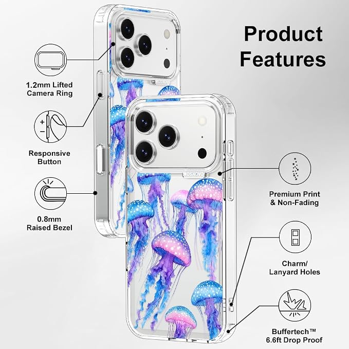 MOSNOVO for iPhone 17 Pro Case, Shockproof Military-Grade Protection 6.6ft Drop - Image 7