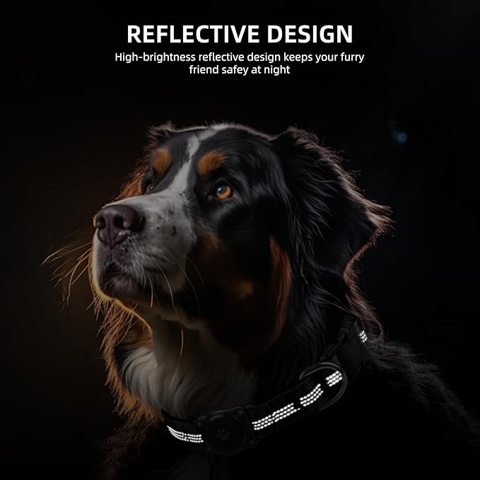 Upgraded AirTag Dog Collar, IP68 Waterproof Air Tag Dog Collar Holder, - Image 4