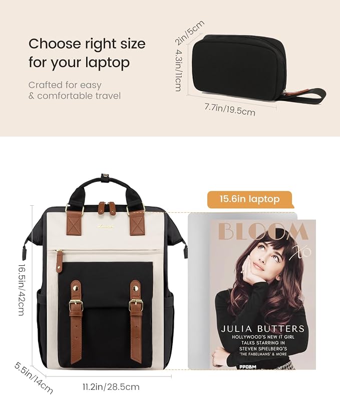 LOVEVOOK Laptop Backpack for Women, Teacher Bag Work Backpack Purse Laptop - Image 8
