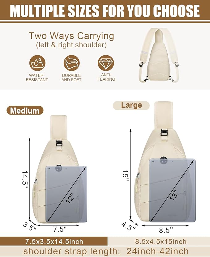 Pritent Crossbody Bags for Women Men Trendy Sling Bag Backpack Casual Chest Bag - Image 2